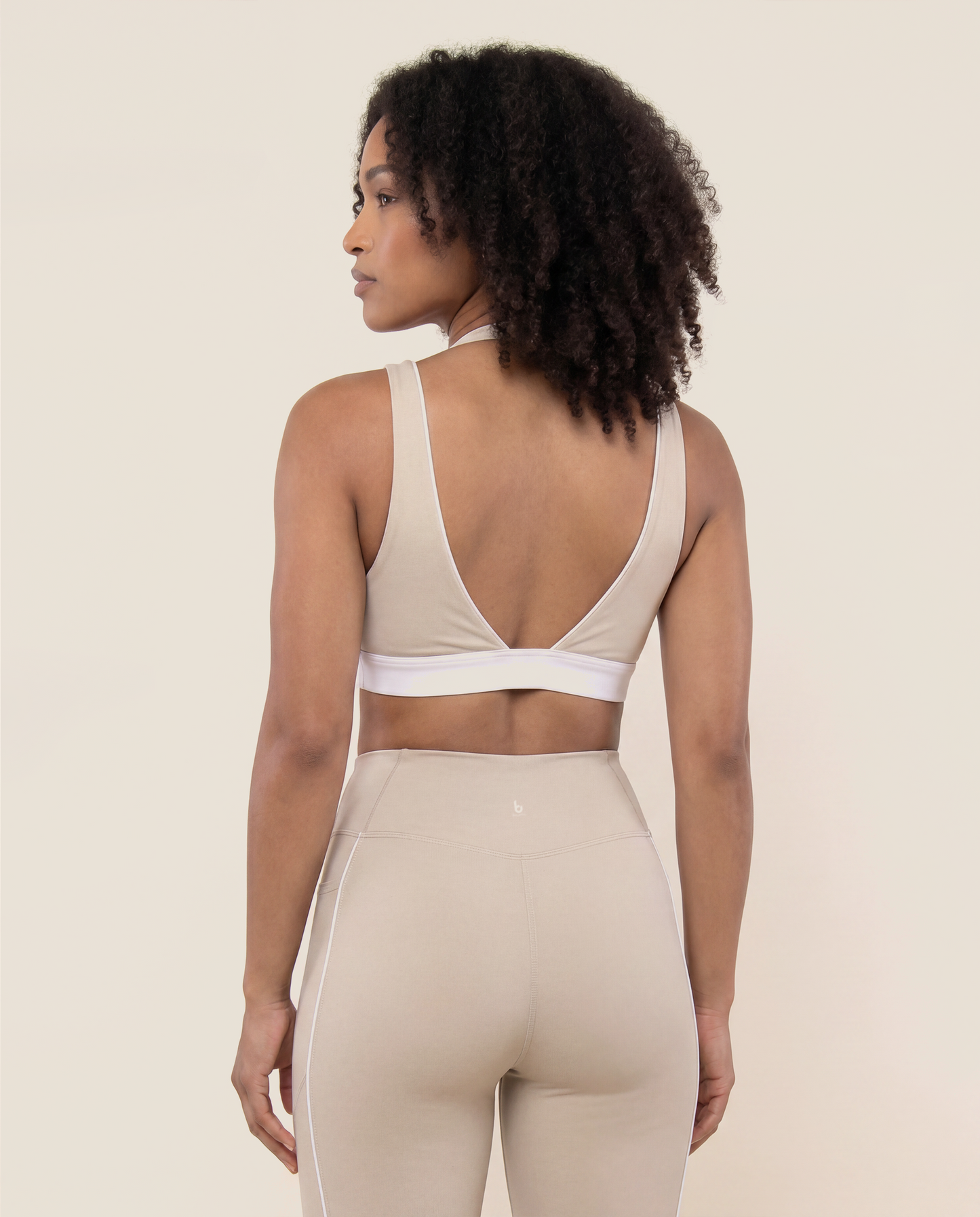 Double Take Sports Bra in Coconut Cream