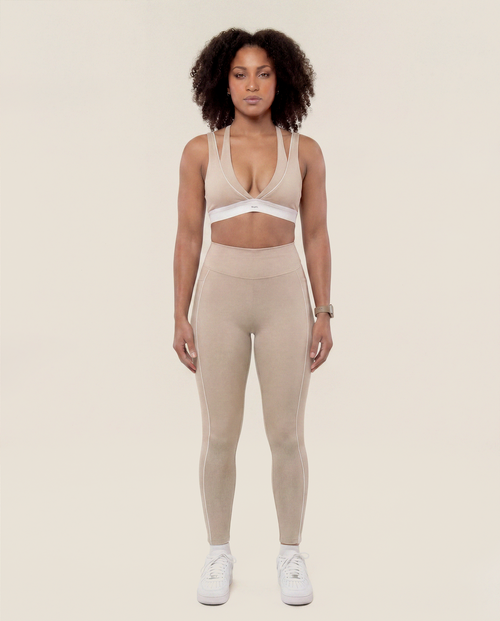 Load image 1 in gallery view. Double Take Leggings in Coconut Cream