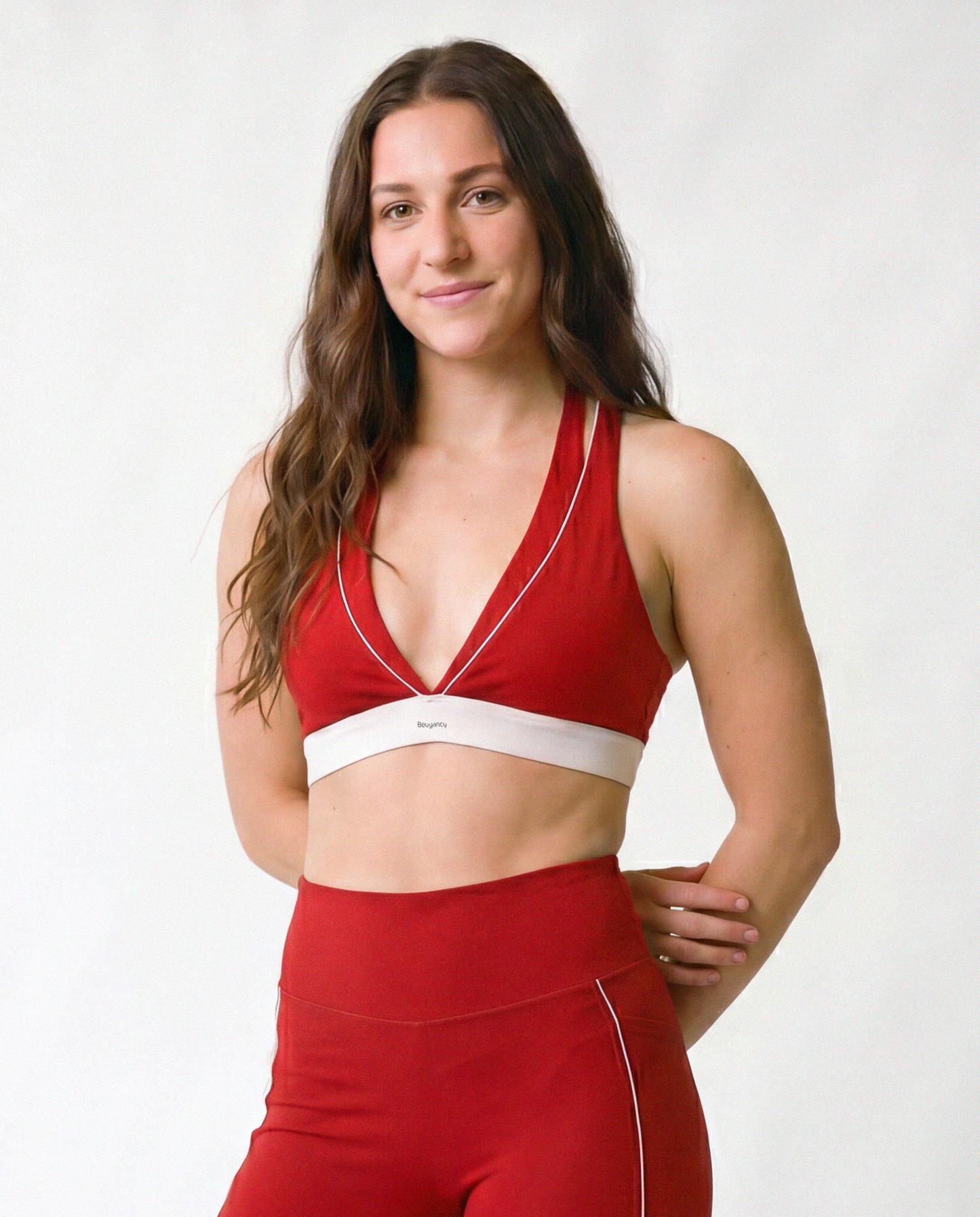 Double Take Sports Bra in Bold Red