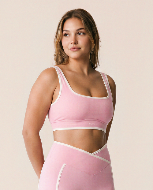 Load image 1 in gallery view. Energy Sports Bra in Blush Pink