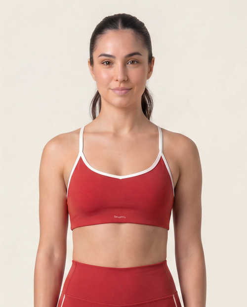 Load image 1 in gallery view. Flow Sports Bra in Cherry Red