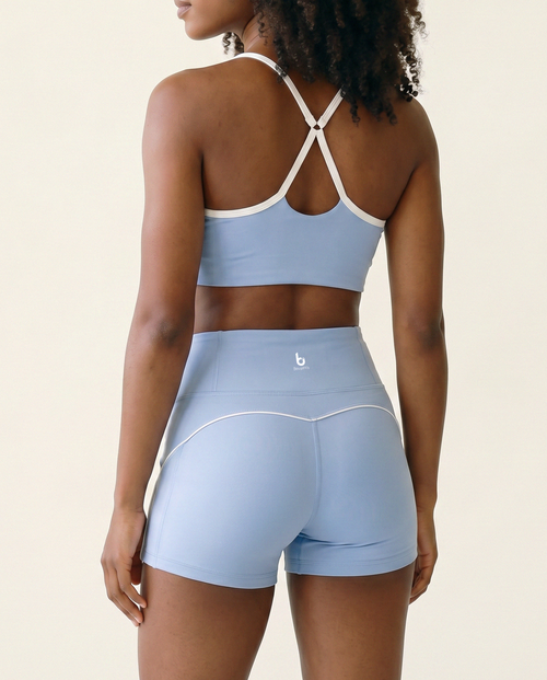 Load image 1 in gallery view. Flow Sports Bra in Sky Blue
