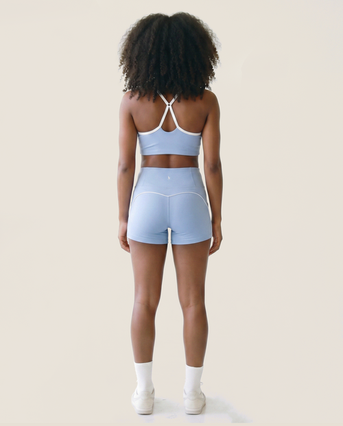 Load image 1 in gallery view. Flow Sports Bra in Sky Blue