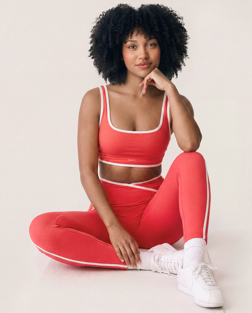 Load image 1 in gallery view. Energy Sports Bra in Sunset Coral