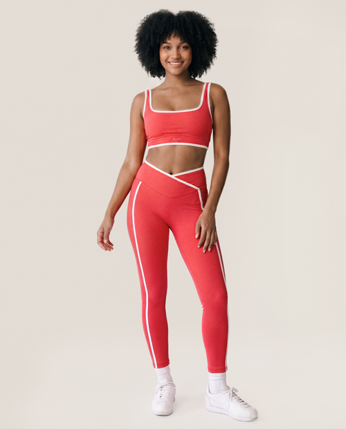 Load image 1 in gallery view. Energy Sports Bra in Sunset Coral