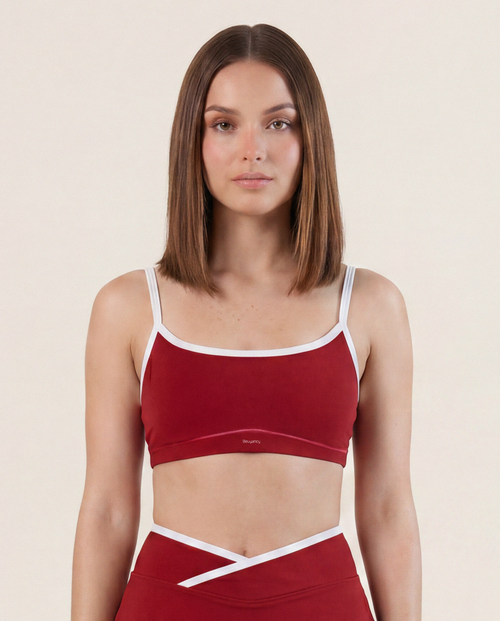 Load image 1 in gallery view. Muse Sports Bra in Cherry Red