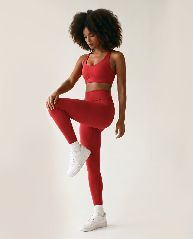 Sculpt Legging in Cherry Red