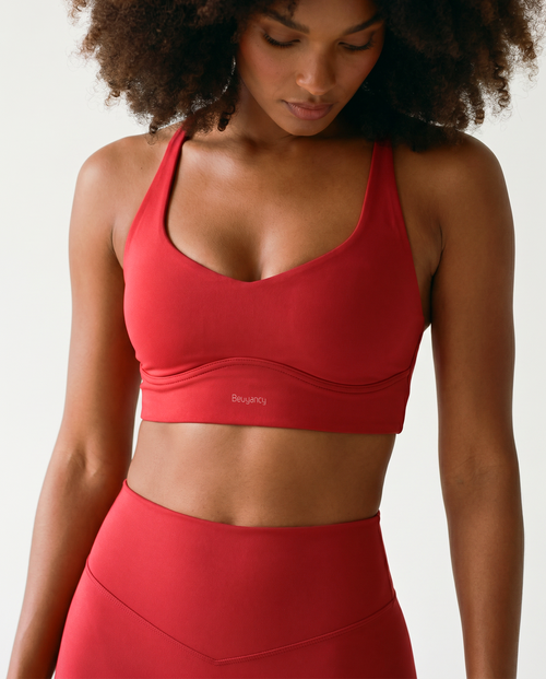 Load image 1 in gallery view. Sculpt Bra in Cherry Red