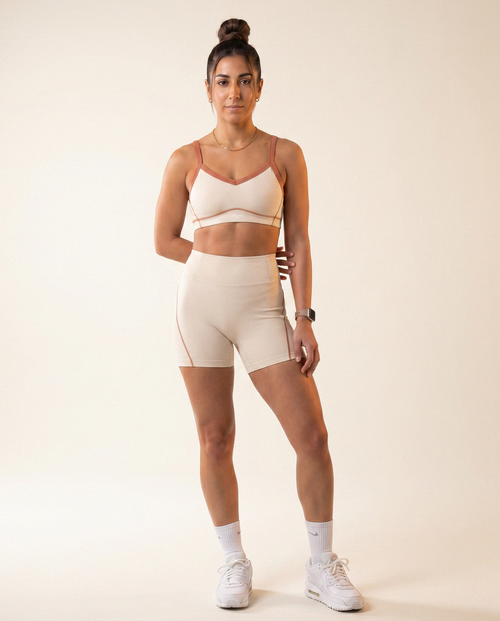 Load image 1 in gallery view. Serena Sports Bra in Peanut Butter