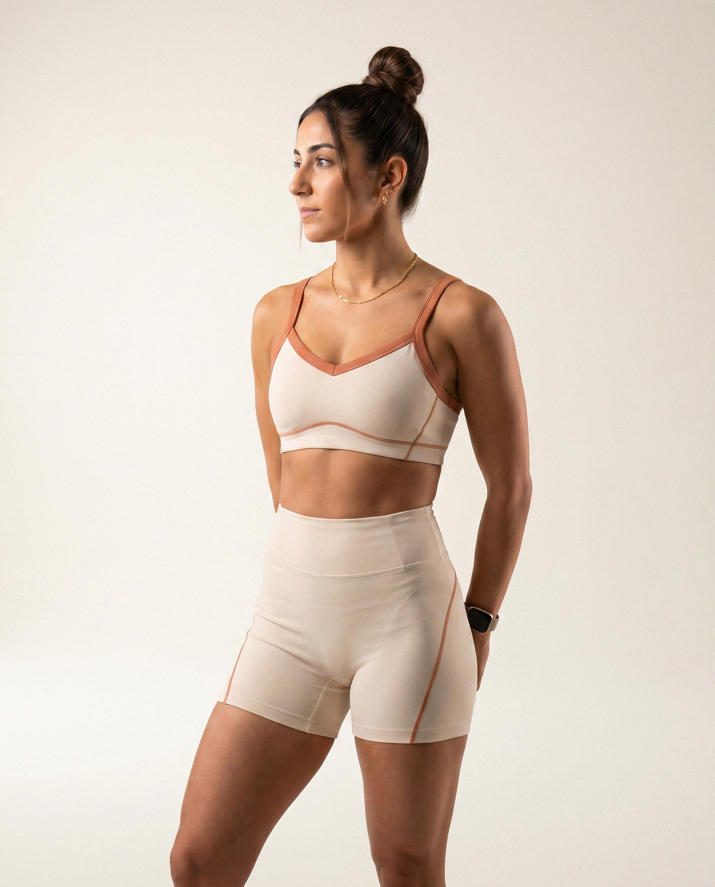 Serena Sports Bra in Peanut Butter