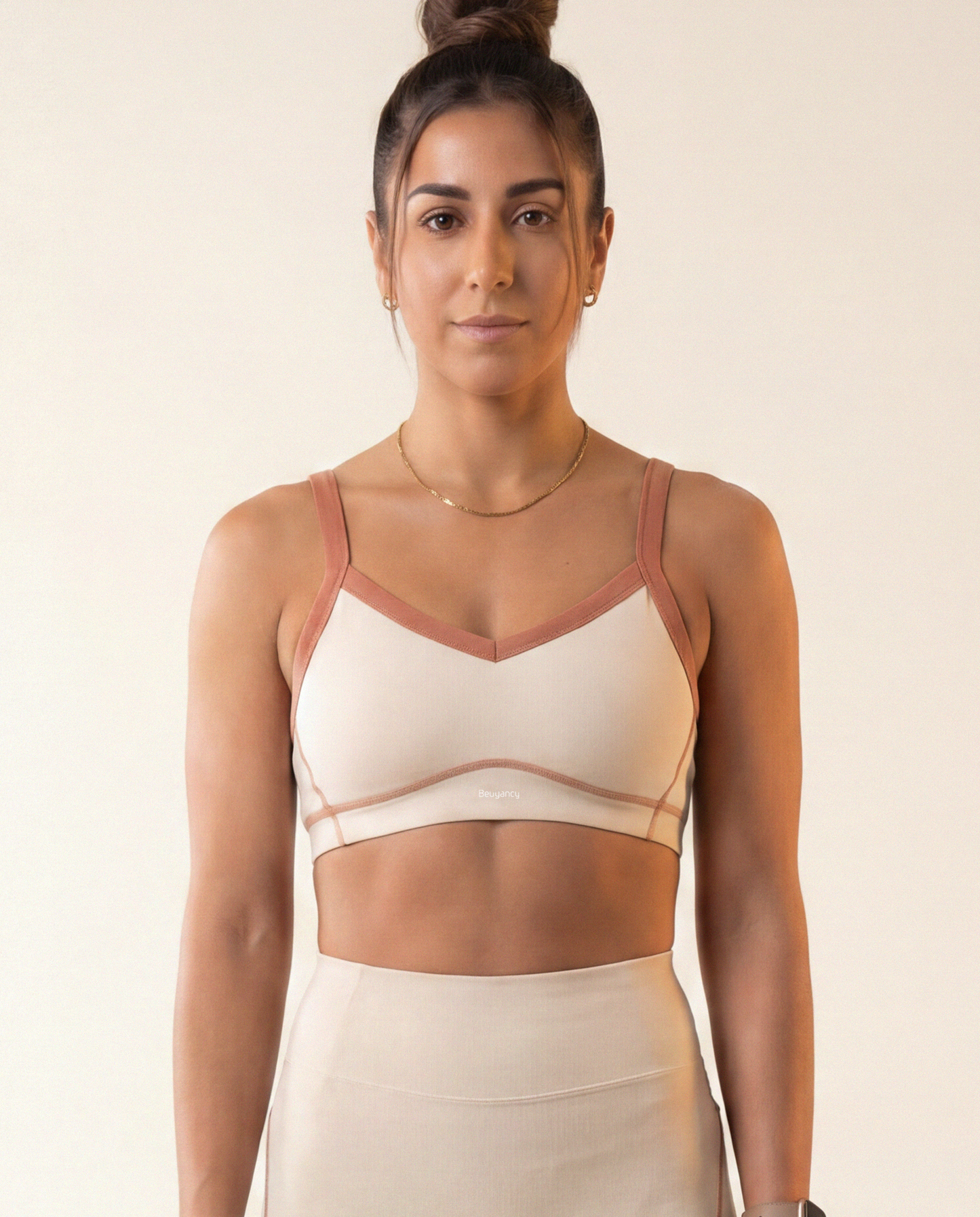 Serena Sports Bra in Peanut Butter