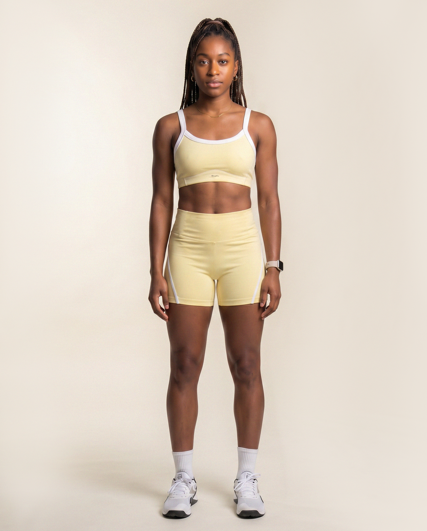 Serena Sports Bra in Soft Yellow
